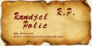 Ranđel Polić vizit kartica